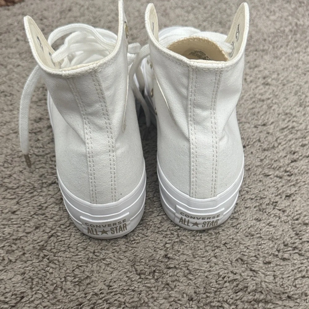 Converse Cream High-Top Sneakers - Picture 8 of 8